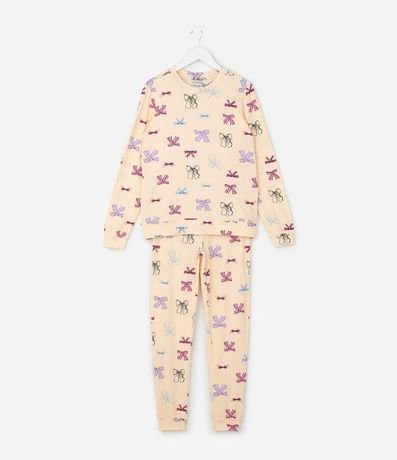 Pijama Infantil Manga Larga con Estampa de Ícones – Talle 2 a 14 años 2