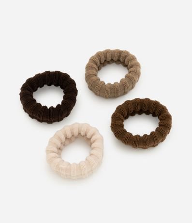 Kit 04 Elásticos para el Pelo Canelados