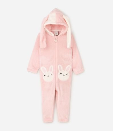 Pijama Jumper Infantil Conejito con Orejas en la Capucha – Talle 2 a 8 años