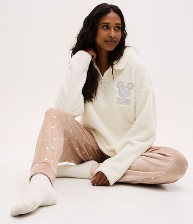Pijama Calentito en Sherpa con Bordado Mickey Mouse 1