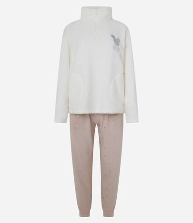 Pijama Calentito en Sherpa con Bordado Mickey Mouse