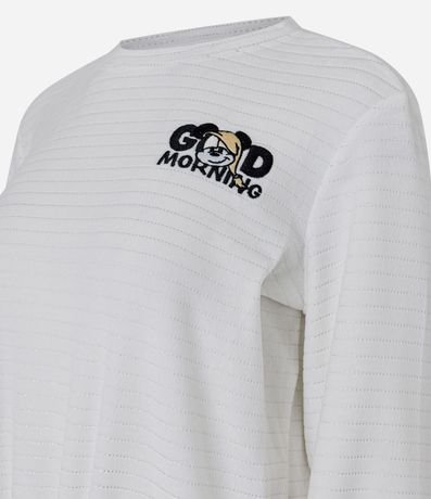 Pijama Larga con Estampa Rayada Mickey 2