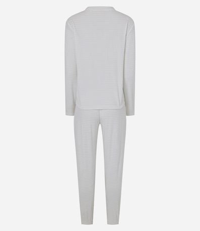 Pijama Larga con Estampa Rayada Mickey 3