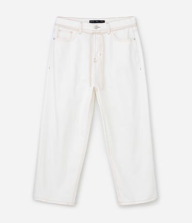 Pantalón Skater en Sarga con Costura Contrastante y Cordón 5