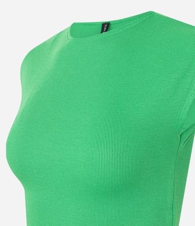 Blusa sin Manga en Rib con Textura de Rayas 5