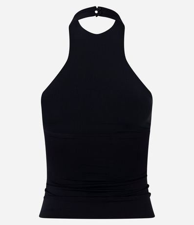 Blusa Justa en Microfibra con Cuello Halter 7