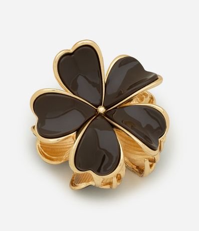 Pinza para el Pelo Esmaltado con Formato de Flor