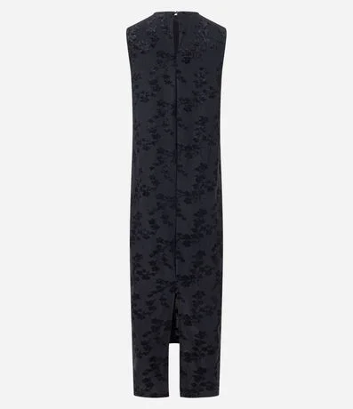 Vestido New Midi en Jersey Flocado con Textura Floral 7