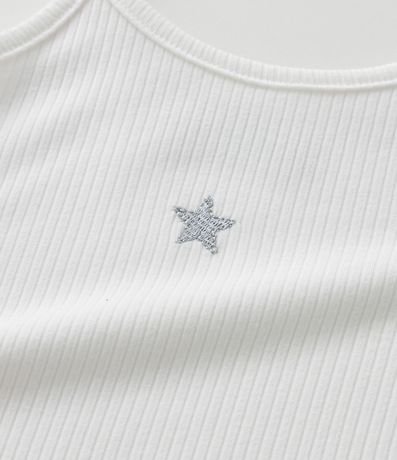 Musculosa Infantil en Rib con Estrella de Purpurina - Talle 1 a 6 años 5