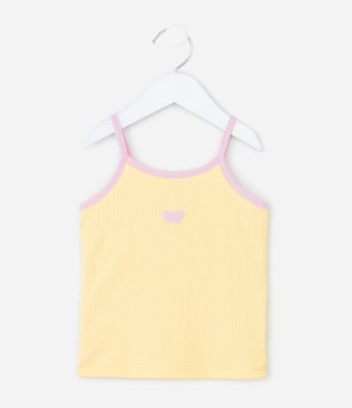 Musculosa Infantil con Mariposa Acanalada - Talle 1 a 6 años