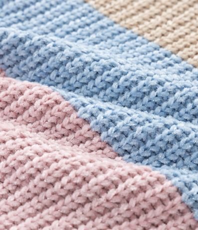 Suéter Infantil Chenille con Rayas en Bloques de Colores – Talle 7 a 16 3