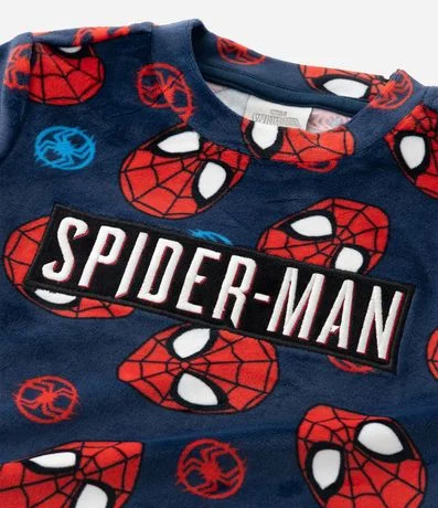 Pijama Infantil Largo en Plush con Estampa de Spider-Man – Talle 3 a 10 años 10