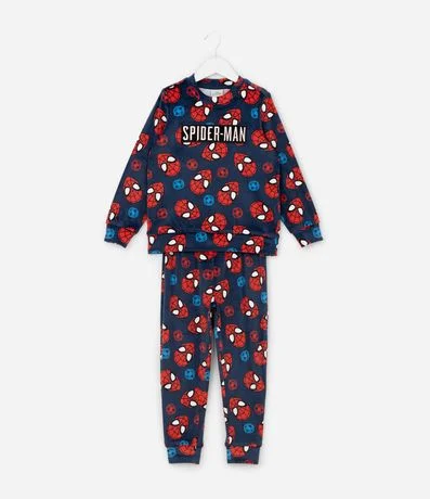 Pijama Infantil Largo en Plush con Estampa de Spider-Man – Talle 3 a 10 años