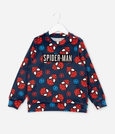 Pijama Infantil Largo en Plush con Estampa de Spider-Man – Talle 3 a 10 años 2