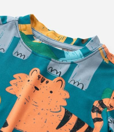 Pijama Infantil Largo en Plush con Estampado de Animales – Talle 2 a 6 años 10