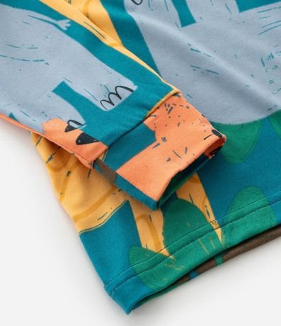 Pijama Infantil Largo en Plush con Estampado de Animales – Talle 2 a 6 años 11