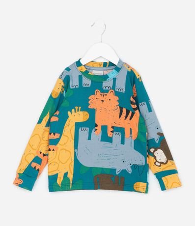 Pijama Infantil Largo en Plush con Estampado de Animales – Talle 2 a 6 años 3