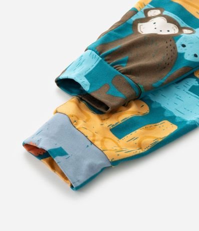 Pijama Infantil Largo en Plush con Estampado de Animales – Talle 2 a 6 años 7