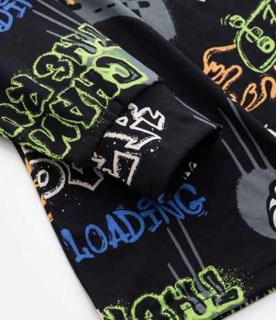 Pijama Infantil Largo en Plush con Estampado de Skate – Talle 7 a 14 años 10