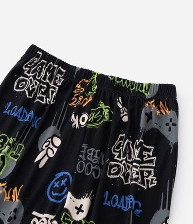 Pijama Infantil Largo en Plush con Estampado de Skate – Talle 7 a 14 años 12