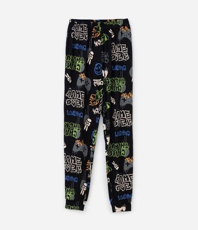 Pijama Infantil Largo en Plush con Estampado de Skate – Talle 7 a 14 años 5