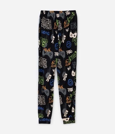 Pijama Infantil Largo en Plush con Estampado de Skate – Talle 7 a 14 años 6