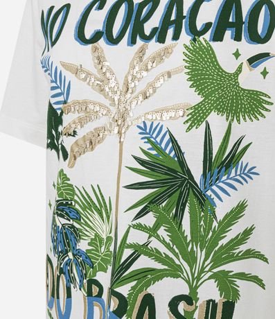 Remera T-shirt en Algodón con Lentejuela En el Corazón de Brasil 7