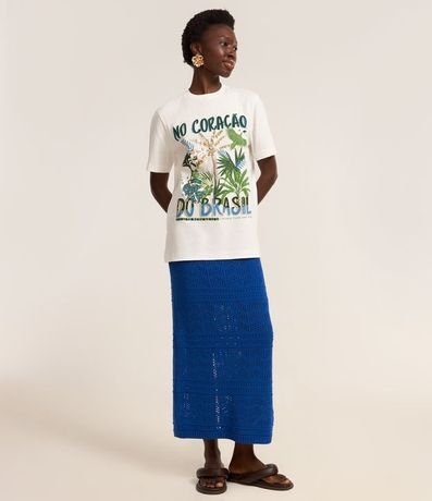 Remera T-shirt en Algodón con Lentejuela En el Corazón de Brasil 3