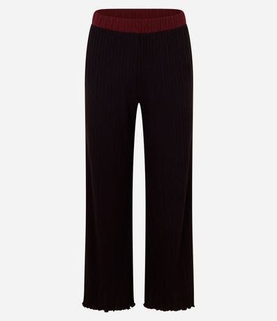 Pijama Larga en Rib con Blusa y Pantalón 7