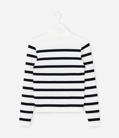 Remera Infantil Seamless Rayada con Cuello Alto – Talle 5 a 14 años 3