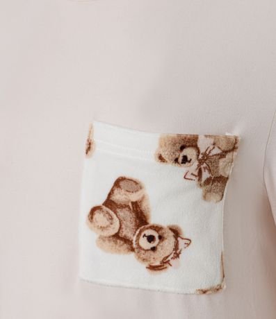 Pijama Largo en Plush con Estampado de Ositos 2