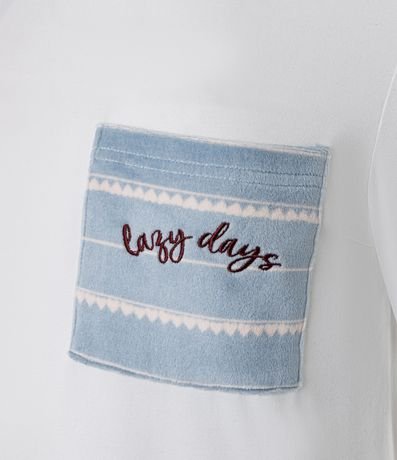 Pijama Larga en Plush con Bolsillo Pequeño en el Pecho 2