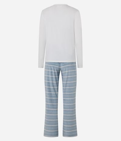 Pijama Larga en Plush con Bolsillo Pequeño en el Pecho 3