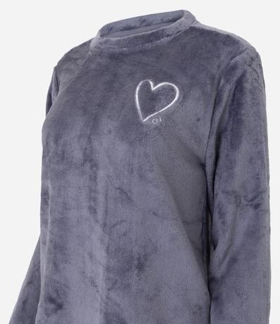 Pijama Largo con Estampado de Corazón 6