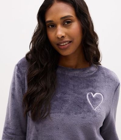 Pijama Largo con Estampado de Corazón 2