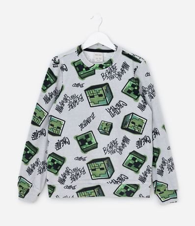 Pijama Infantil en Plush con Estampa de Minecraft – Talle 5 a 14 años 2