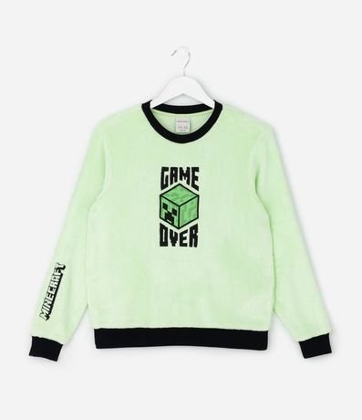Pijama Infantil Blusa y Pantalón con Estampa de Minecraft – Talle 5 a 14 años 2