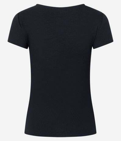 Blusa Acanalada en Rib con Cuello Polo 8