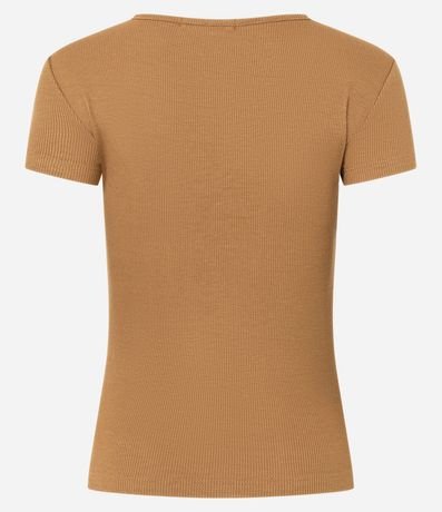 Blusa Acanalada en Rib con Cuello Polo 7