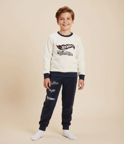 Pijama Infantil Largo con Estampado Hot Wheels – Talle 3 a 10 años