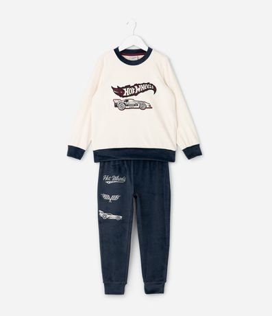 Pijama Infantil Largo con Estampado Hot Wheels – Talle 3 a 10 años 2