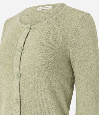 Cardigan en Punto con Botones y Escote U 8