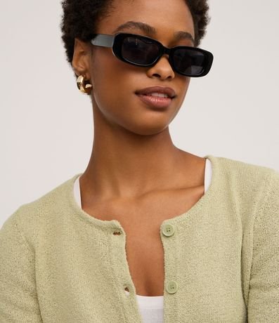 Cardigan en Punto con Botones y Escote U 3