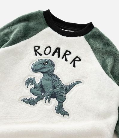 Pijama Infantil en Plush Estampado Dino ROARR - Talle 5 a 14 años 11