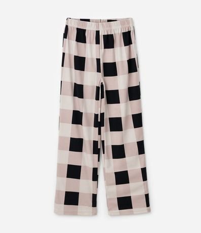 Pijama Infantil Largo con Bordado y Estampa de Cuadros– Talle 5 a 14 años 5