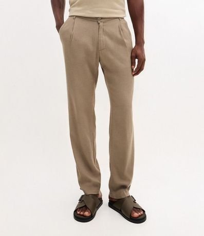 Pantalón Recto en Viscolino Liso 2