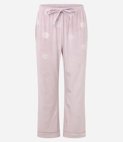 Pijama Americano Largo en Plush y Estampa de Lunares 7