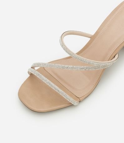 Sandalia con Tiras Brillosas y Tacón de Bloque 3