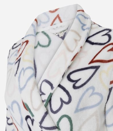 Bata de Baño en Fleece con Corazones Coloridos 4