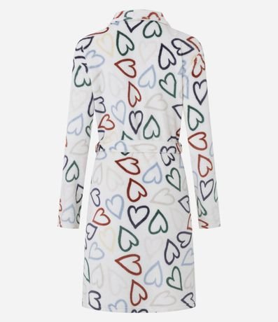 Bata de Baño en Fleece con Corazones Coloridos 5